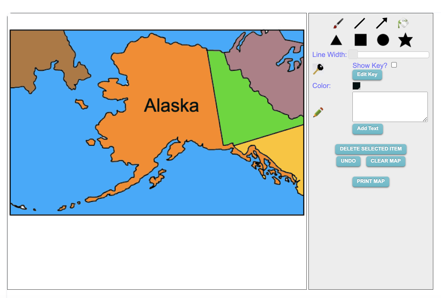 Make your Own Alaska Map Online
